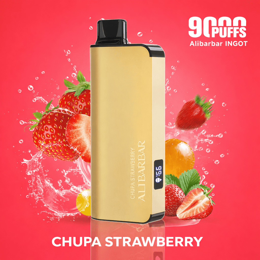 Chupa Chups Strawberry – ALIBARBAR INGOT 9000 PUFFS